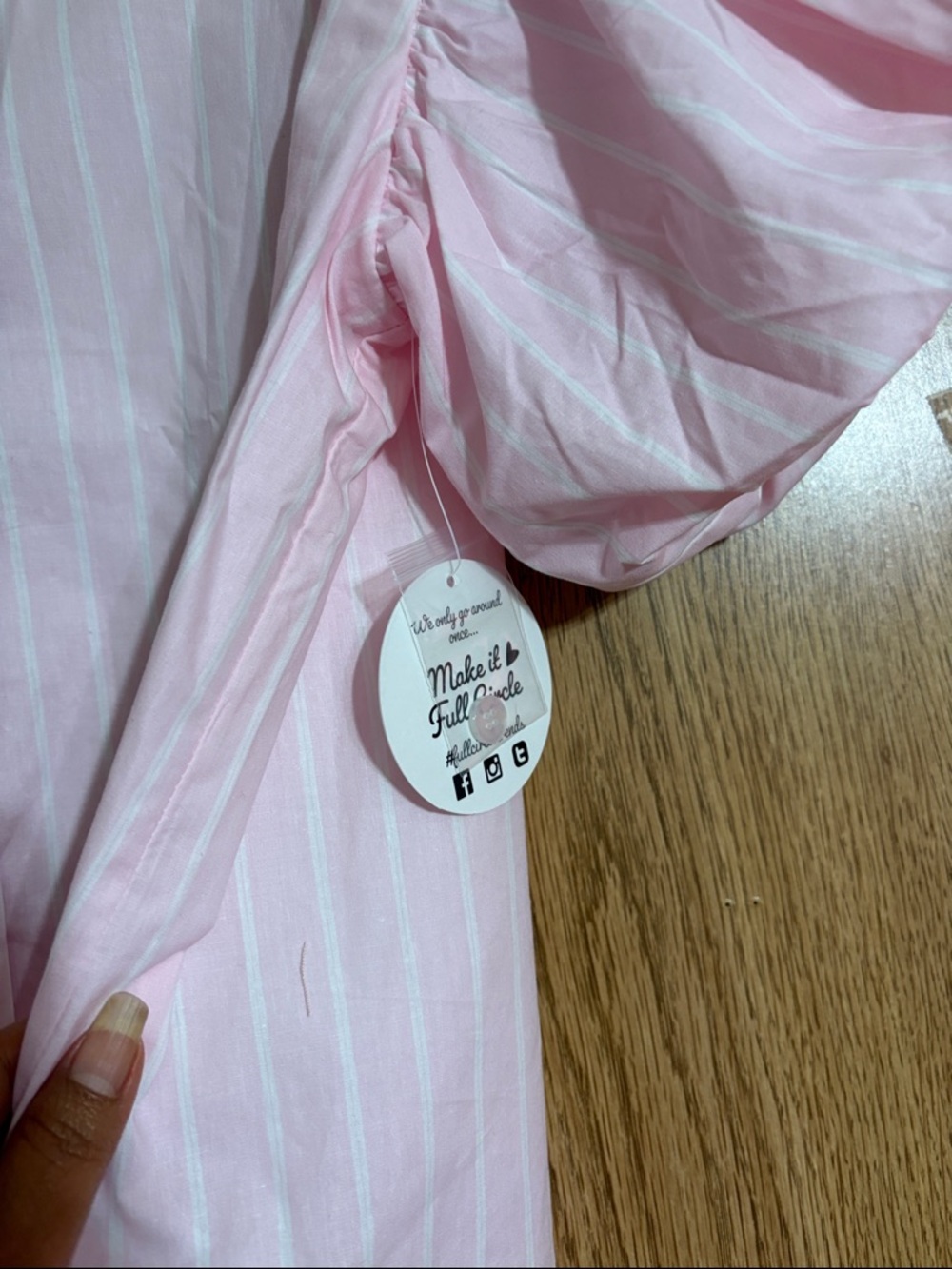 Jolie & Joy Light Pink Puff-Sleeve Button-Up Blouse - Picture 5 of 9